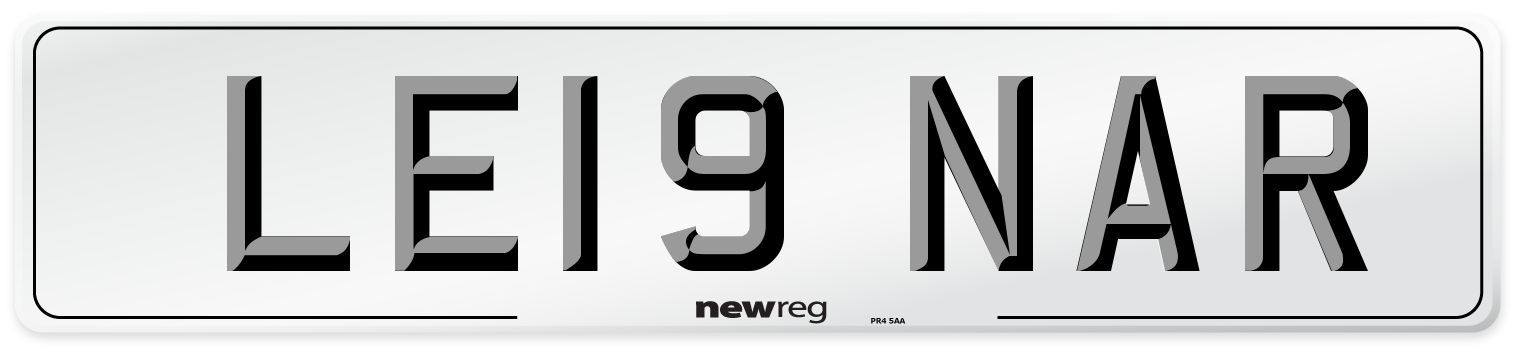 LE19 NAR Number Plate from New Reg